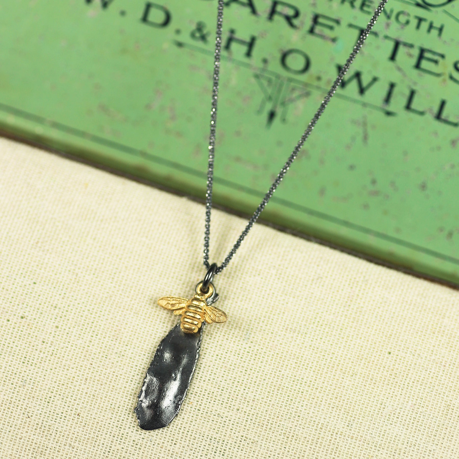 Golden Bee and Wild Gorse necklace