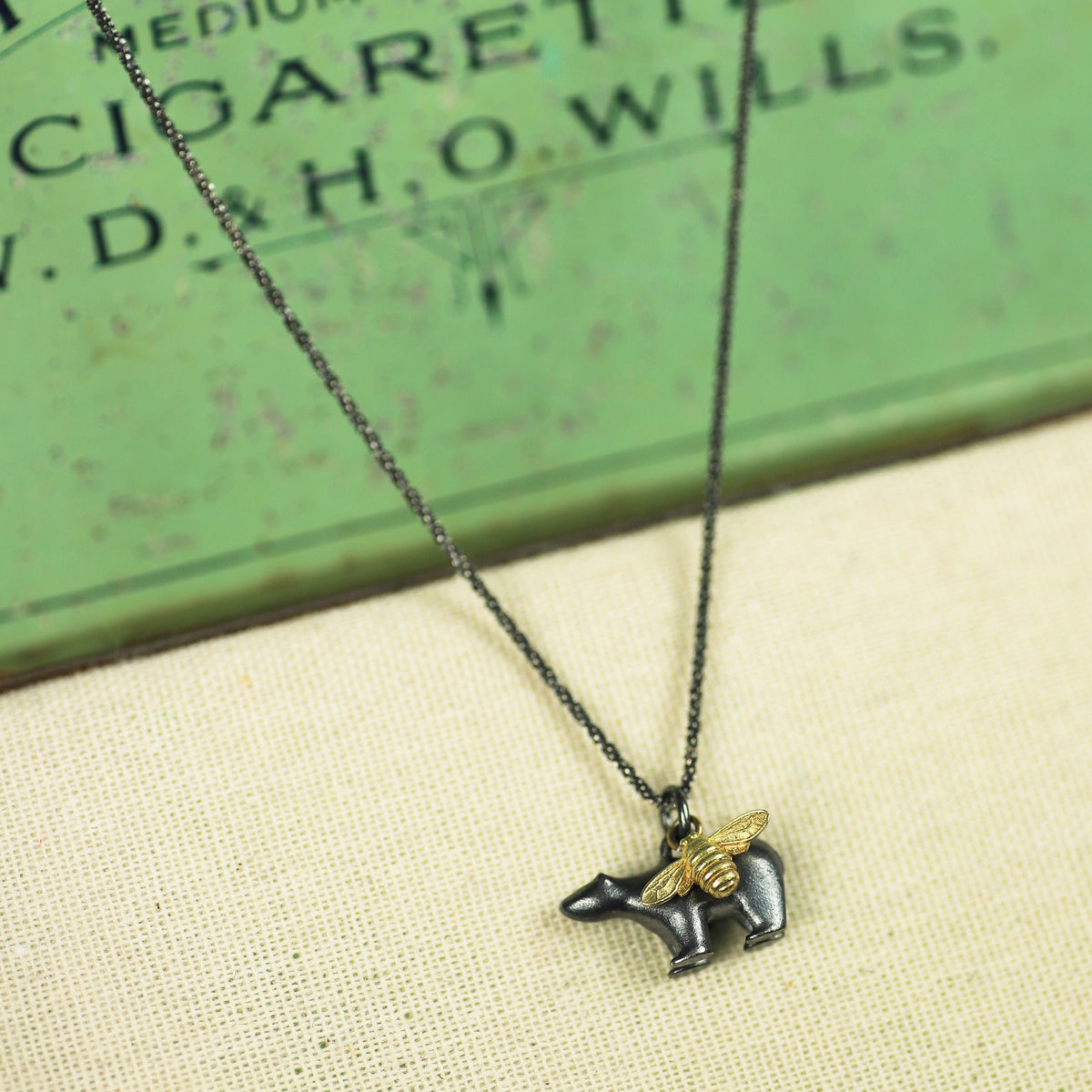 Bear and the Bee necklace