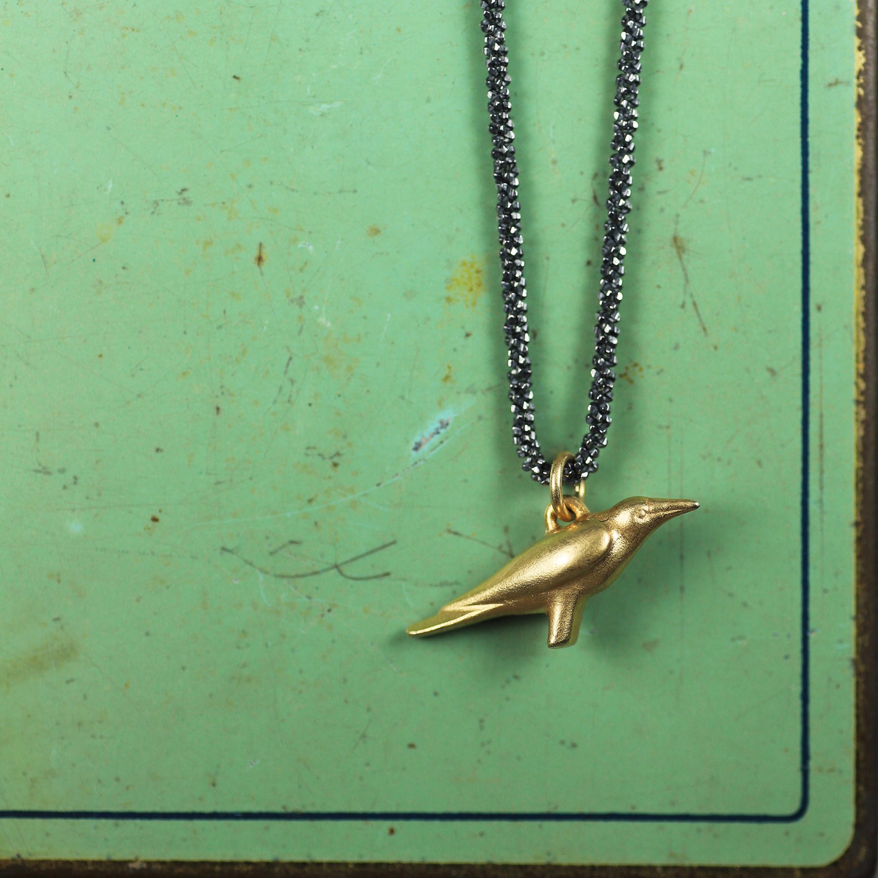 Golden Raven Necklace