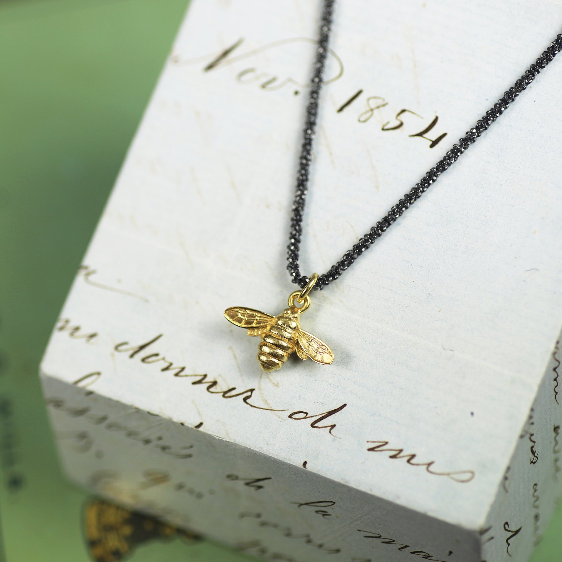 Golden Drone Bee necklace