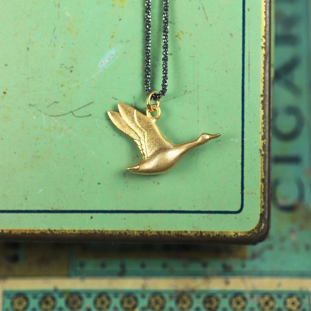 Fledgling Golden Goose Necklace