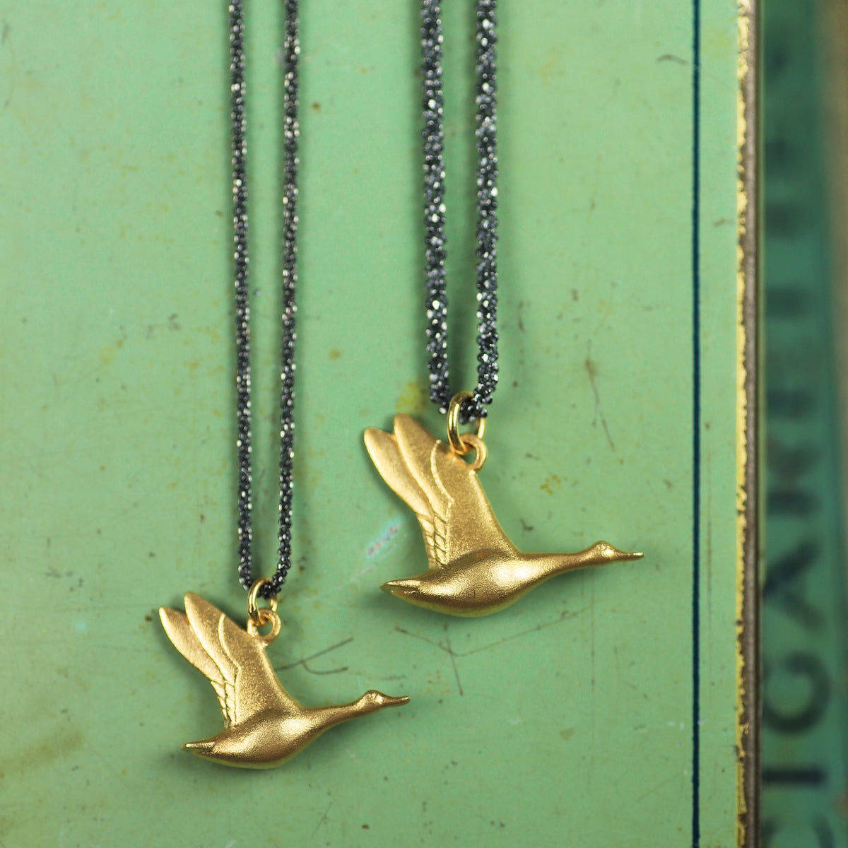 Fledgling Golden Goose Necklace