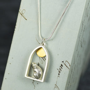 Moon Gazing Hare Necklace
