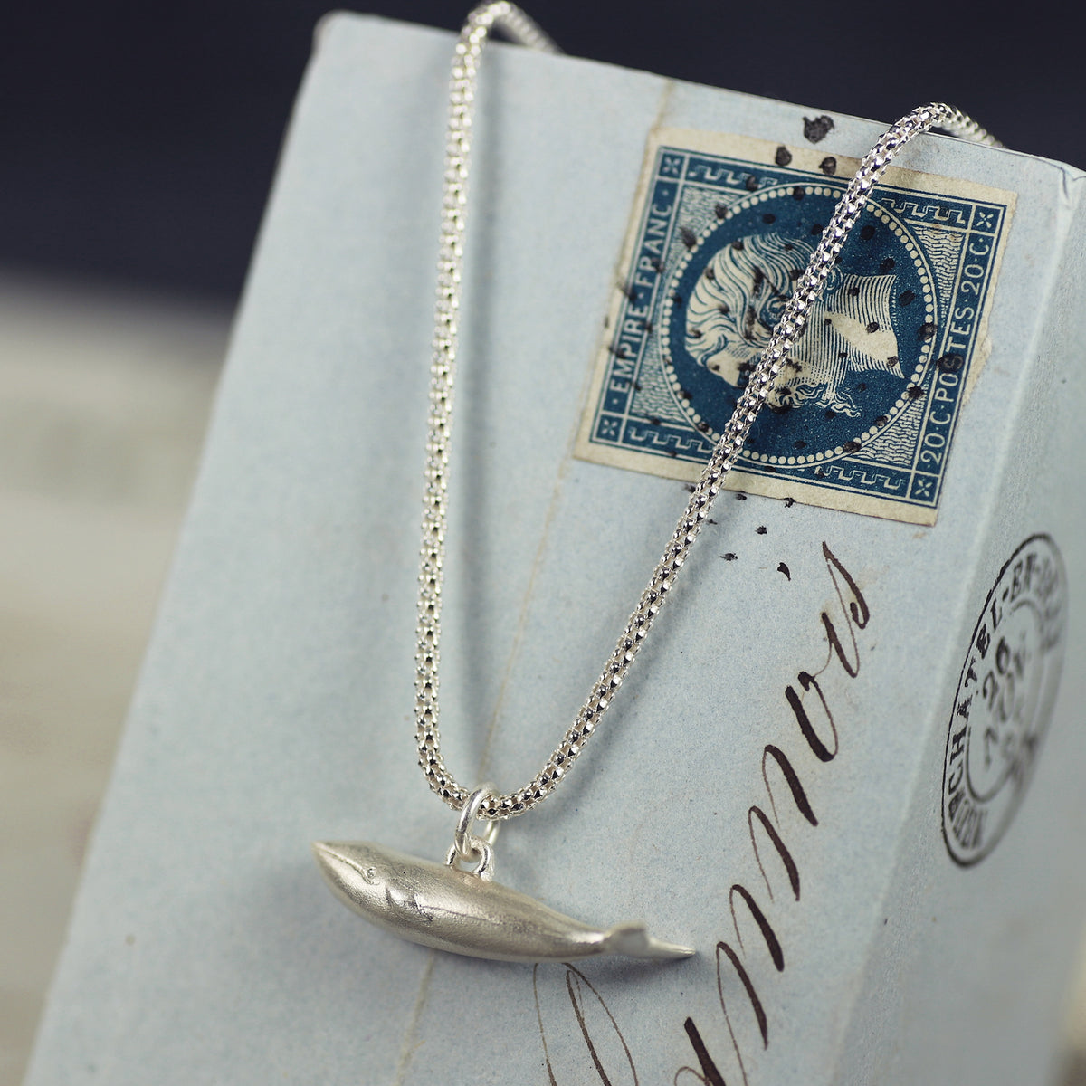 Small Blue Whale Necklace