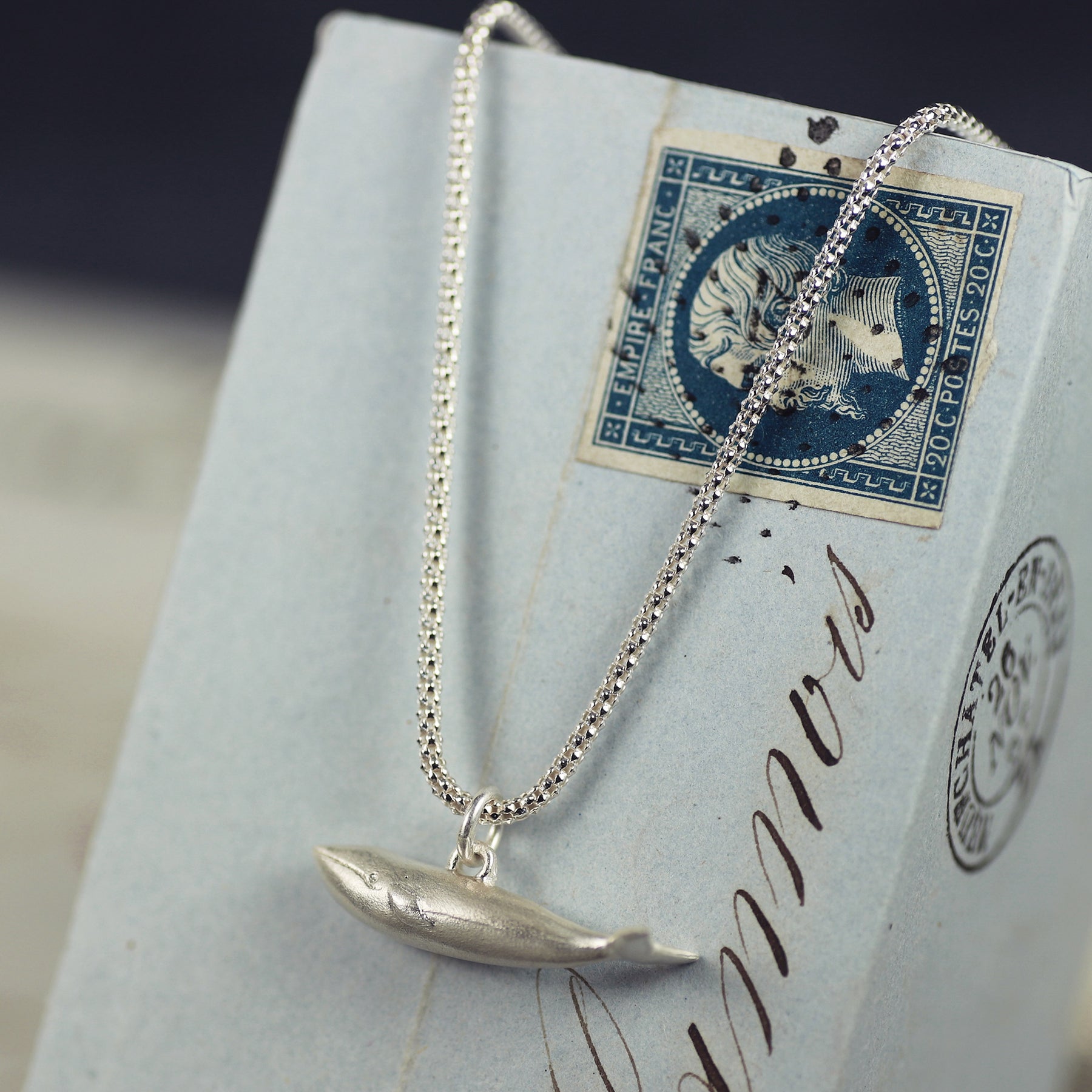 Small Blue Whale Necklace