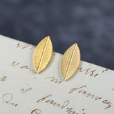 Golden Leaf Studs