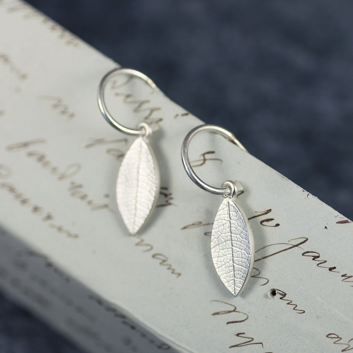 Leaf Hoop Earrings