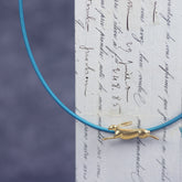Golden Hare Teal Neckpiece