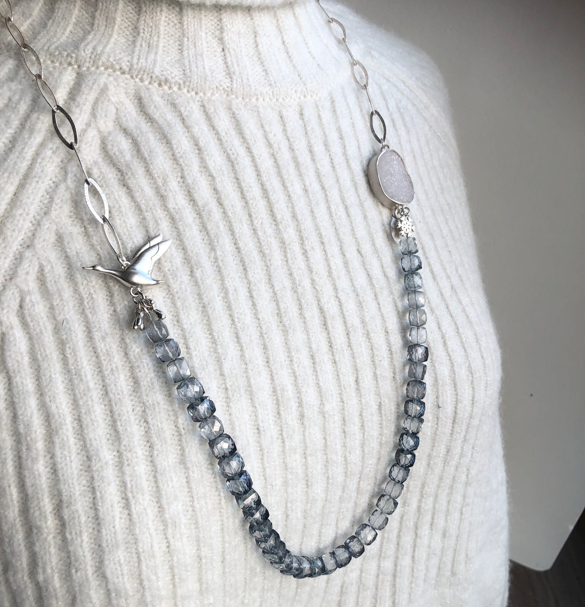 Migration Moon Beaded Neckpiece