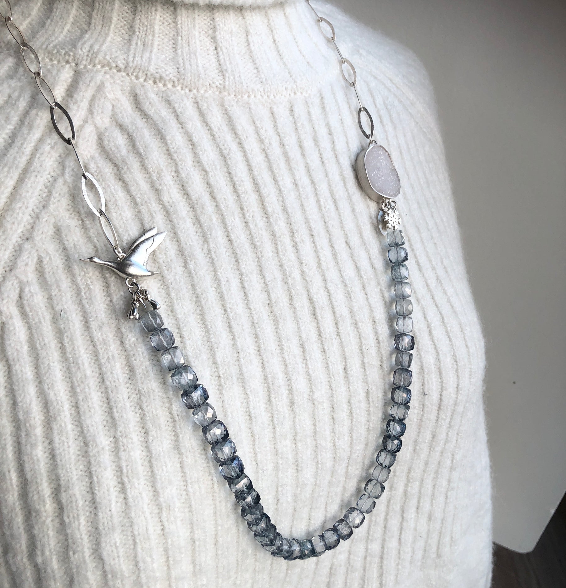 Migration Moon Beaded Neckpiece