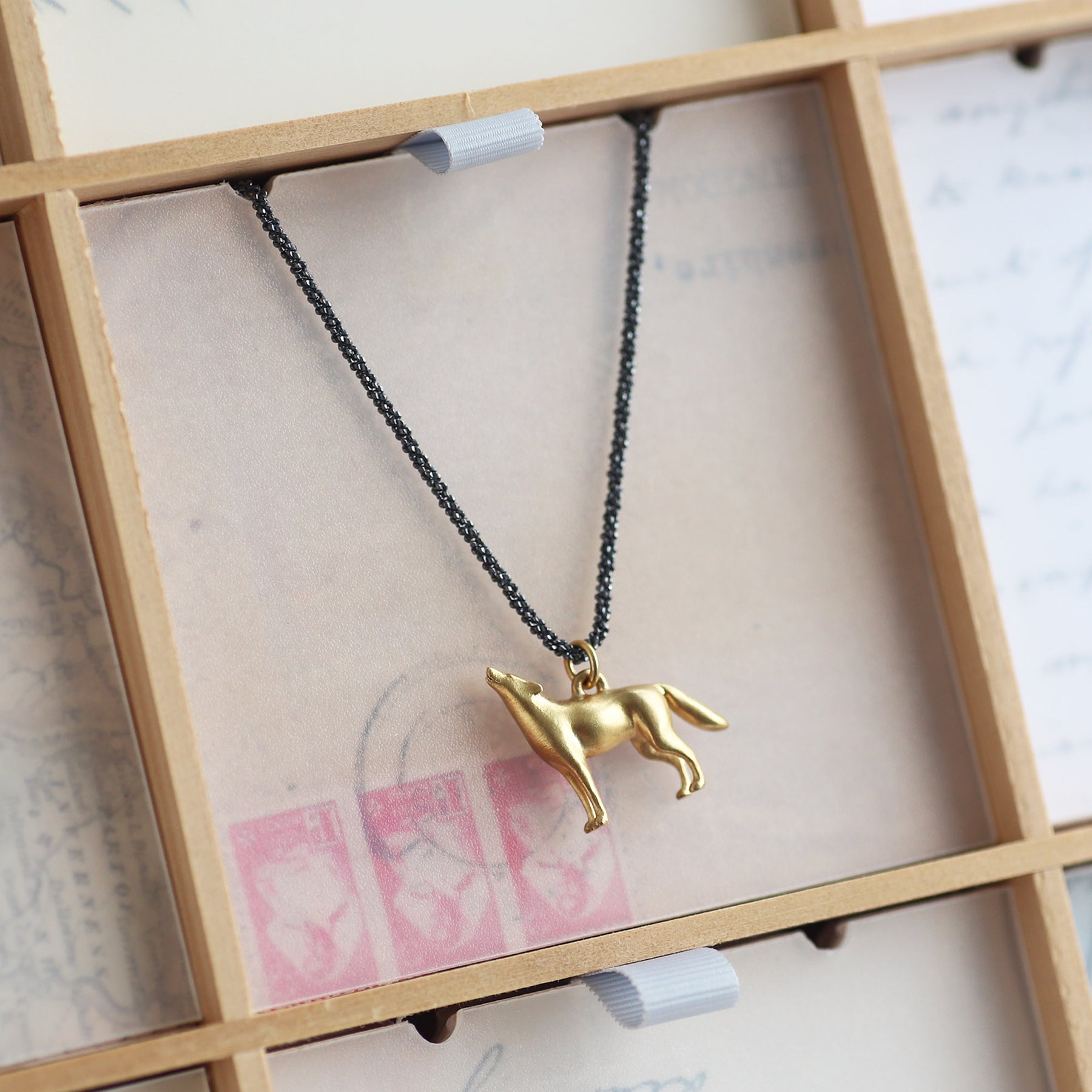 Golden Alpha Wolf Necklace