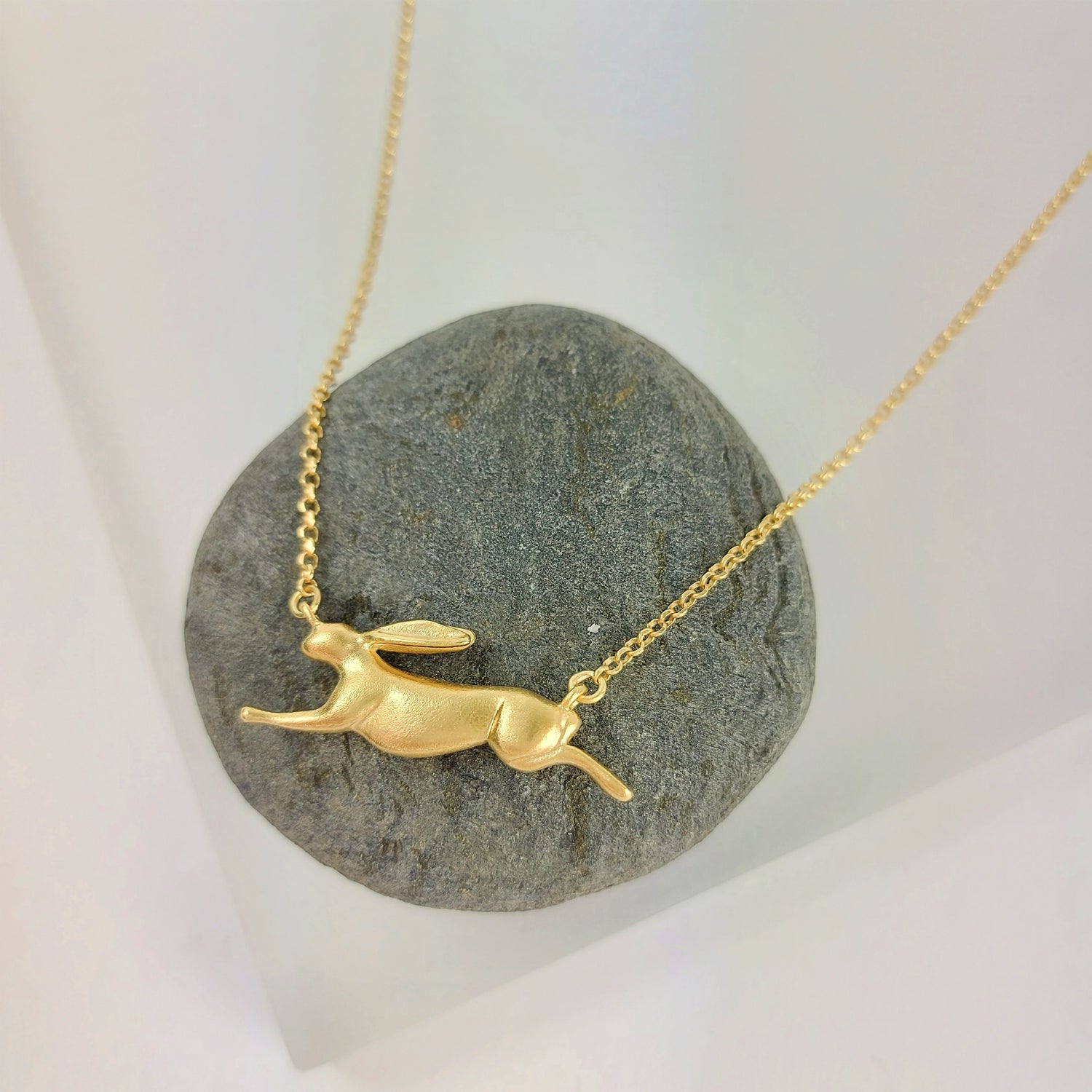 Bounding Hare Necklace